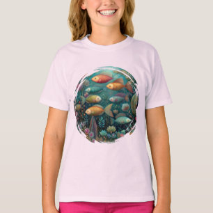 Fantasy Aquarium Whimsy Vis Kid's T-shirt