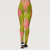 Fantasy Arcs kralen roze groen Leggings (Achterkant)