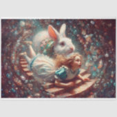 Fantasy Art Alice en het konijnenhol decoupage Tissuepapier (Voorkant)