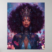 Fantasy Art Black Girl Black Queen Goddess Poster (Voorkant)