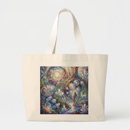 Fantasy Art Boodschaptas – Ontzag Grote Tote Bag (Voorkant)