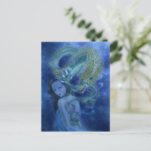 Fantasy Art Briefkaart - Dragon Lore (Staand voorkant)