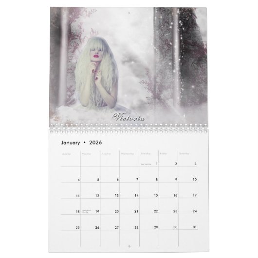 Fantasy Art Calendar Kalender (Jan 2026)