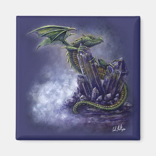 Fantasy Art Crystal Dragon Magnet (Voorkant)