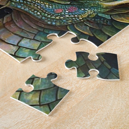 Fantasy Art Dragon Goddess Queen Jigzaag Puzzle Legpuzzel (Zijkant)