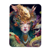 Fantasy Art Dragon Goddess Queen Magneet (Verticaal)