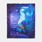 Fantasy Art Fairy en Unicorn Fleece Blanket (Voorkant)