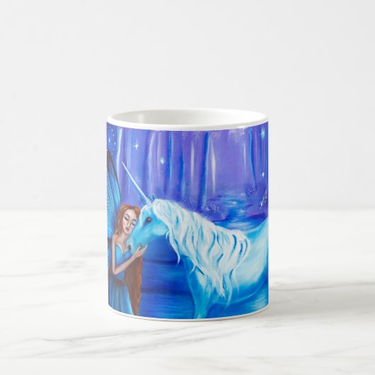 Fantasy Art Fairy en Unicorn Morphing mok (Center)