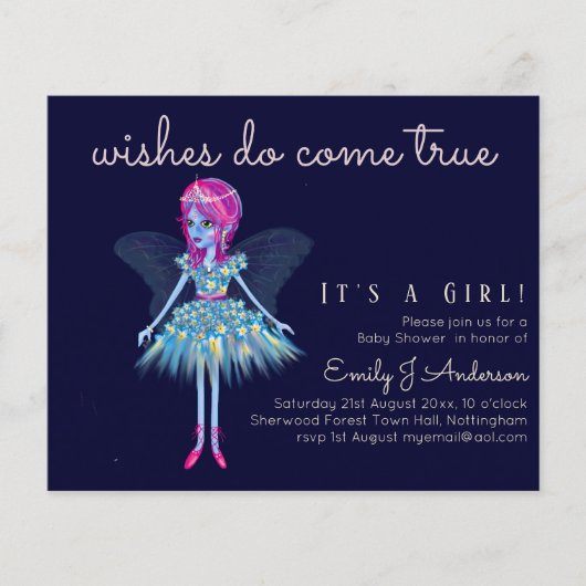 Fantasy Art Fairy wil echt Baby shower (Voorkant)