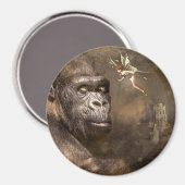 Fantasy Art Gorilla met Fairy Magnet (Voorkant / Achterkant)
