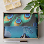 Fantasy Art Peacock Tissue Paper voor Decoupage Tissuepapier (Geschenk)