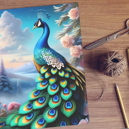 Fantasy Art Peacock Tissue Paper voor Decoupage Tissuepapier