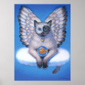 Fantasy Art Poster Yin Yang Cat Zen Buddha Angel (Voorkant)