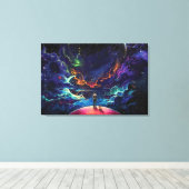 Fantasy Art Premium Wrapped Canvas (gloss) Afdruk (Insitu (Houten vloer))