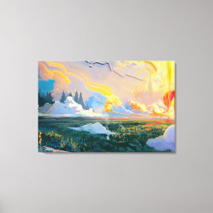 Fantasy art Premium Wrapped Canvas (gloss) Afdruk