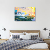 Fantasy art Premium Wrapped Canvas (gloss) Afdruk (Insitu (Slaapkamer))