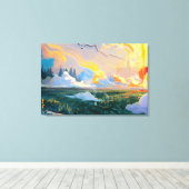 Fantasy art Premium Wrapped Canvas (gloss) Afdruk (Insitu (Houten vloer))