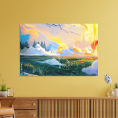 Fantasy art Premium Wrapped Canvas (gloss) Afdruk (Insitu (Woonkamer))