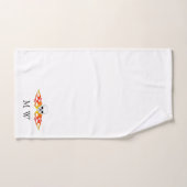 Fantasy Art Schedel- en Vlammenontwerp Monogram Bad Handdoek (Handdoek)