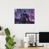 Fantasy Art- Schildwacht van de Neon Scheiding Poster (Thuiskantoor)