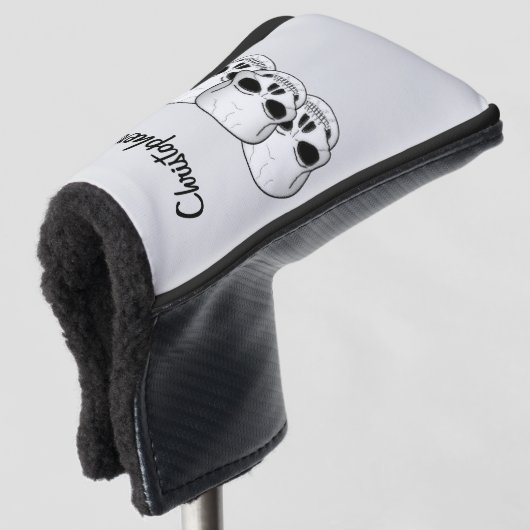 Fantasy Art Skull Design Golfheadcover (3/4 voorkant)