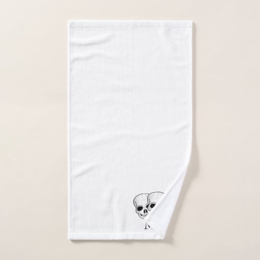 Fantasy Art Skull Design Monogrammed Bad Handdoek (Handdoek)