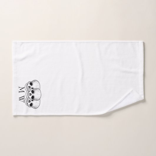 Fantasy Art Skull Design Monogrammed Bad Handdoek (Handdoek)