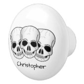 Fantasy Art Skulls Design Personalised Keramische Knop (Rechts)
