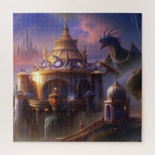 Fantasy Art Sprookjeskastelen Mystieke Draak Legpuzzel