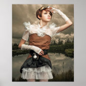 Fantasy Art Steampunk Woman Poster (Voorkant)