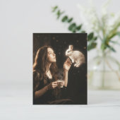 Fantasy Art Surreal Tea With White Rabbit  Briefkaart (Staand voorkant)