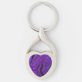 Fantasy Art Twisted Heart Keychain