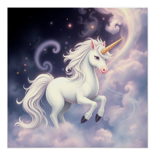 Fantasy Art Unicorn Perfect Poster (Voorkant)