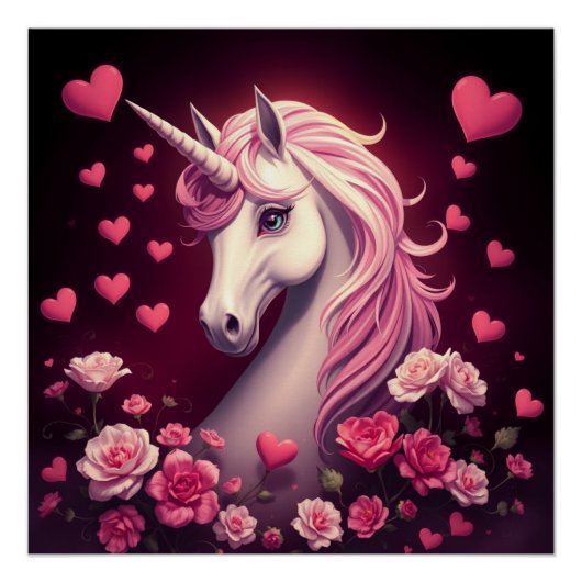Fantasy Art Unicorn Perfect Poster (Voorkant)