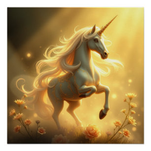 Fantasy Art Unicorn Perfect Poster