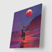 Fantasy art vierkante klok (Hoek)