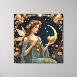 fantasy art vrouw tarot stijl canvas afdruk