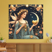 fantasy art vrouw tarot stijl canvas afdruk (Insitu (Woonkamer))