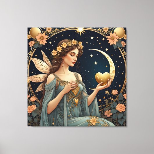 fantasy art vrouw tarot stijl canvas afdruk (Voorkant)