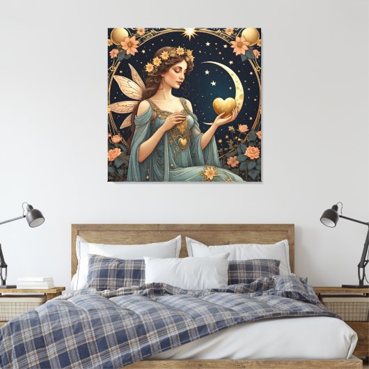 fantasy art vrouw tarot stijl canvas afdruk (Insitu (Slaapkamer))