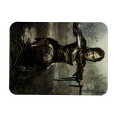 Fantasy Art, Vrouw Warrior met zwaard Briefkaart Magneet (Horizontaal)