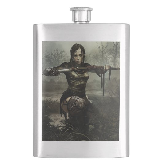 Fantasy Art, Vrouw Warrior met zwaard Flacon (Voorkant)
