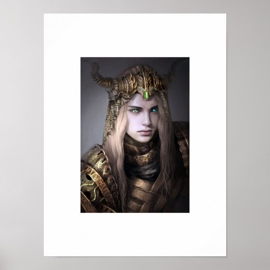 Fantasy Art, Vrouw Warrior Poster (Voorkant)