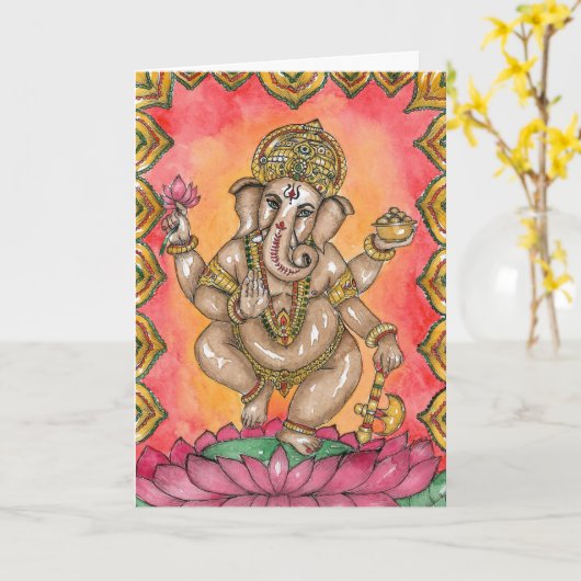 Fantasy Art Wenskaart Kaart (Gele Bloem)