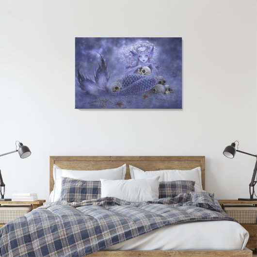 Fantasy Art Wrapped Canvas Print - Donkere Zeemeer (Insitu (Slaapkamer))