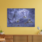 Fantasy Art Wrapped Canvas Print - Donkere Zeemeer (Insitu (Woonkamer))