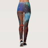 Fantasy aurora borealis, noordelijke lichten leggings (Achterkant)