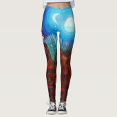 Fantasy aurora borealis, noordelijke lichten leggings (Voorkant)