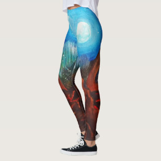 Fantasy aurora borealis, noordelijke lichten leggings