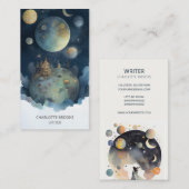 Fantasy Auteur Writer (Whimsical-Waterverf) Visitekaartje (Voorkant / Achterkant)